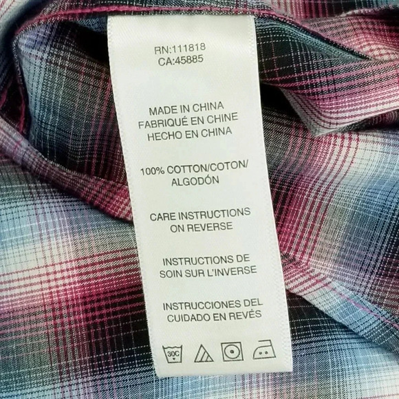 Michael Kors XL Check/Plaid Dual Flip Pocket Men's - Picture 7 of 7